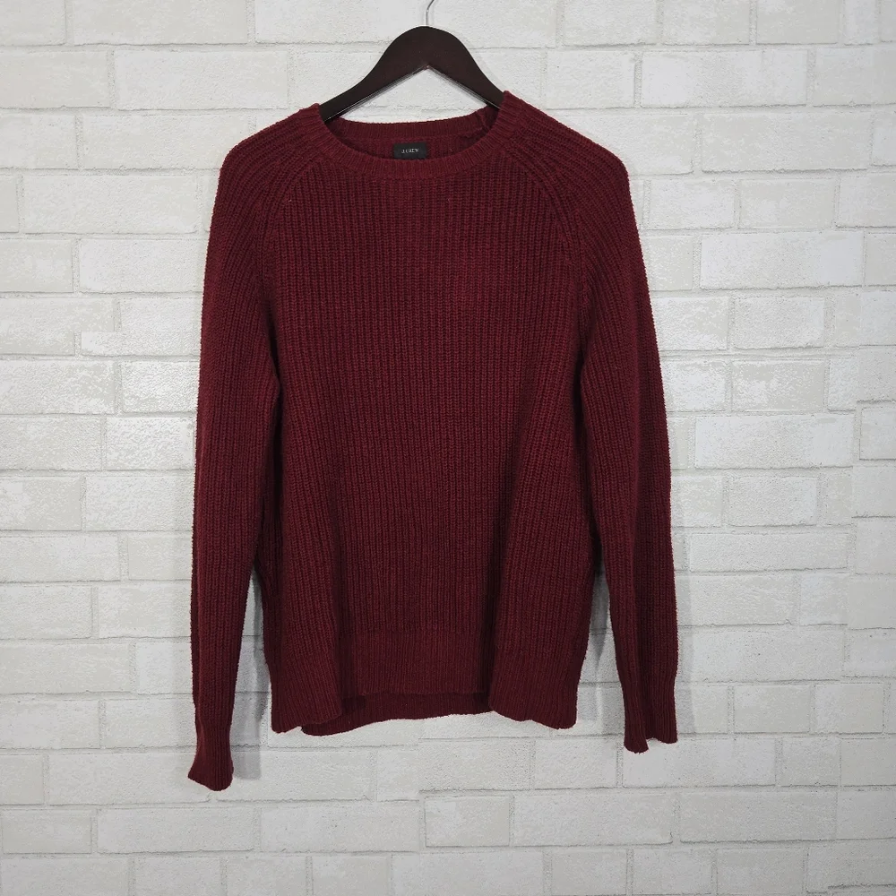 J. Crew heavy, dark red sweater